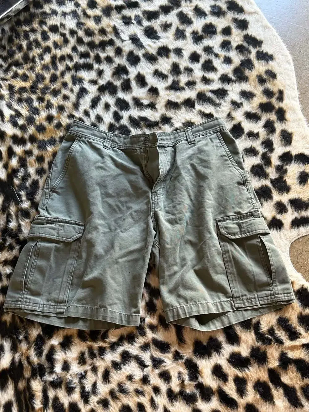 The North Face A5 Series Canvas Cargo Shorts Olive Green Size 36